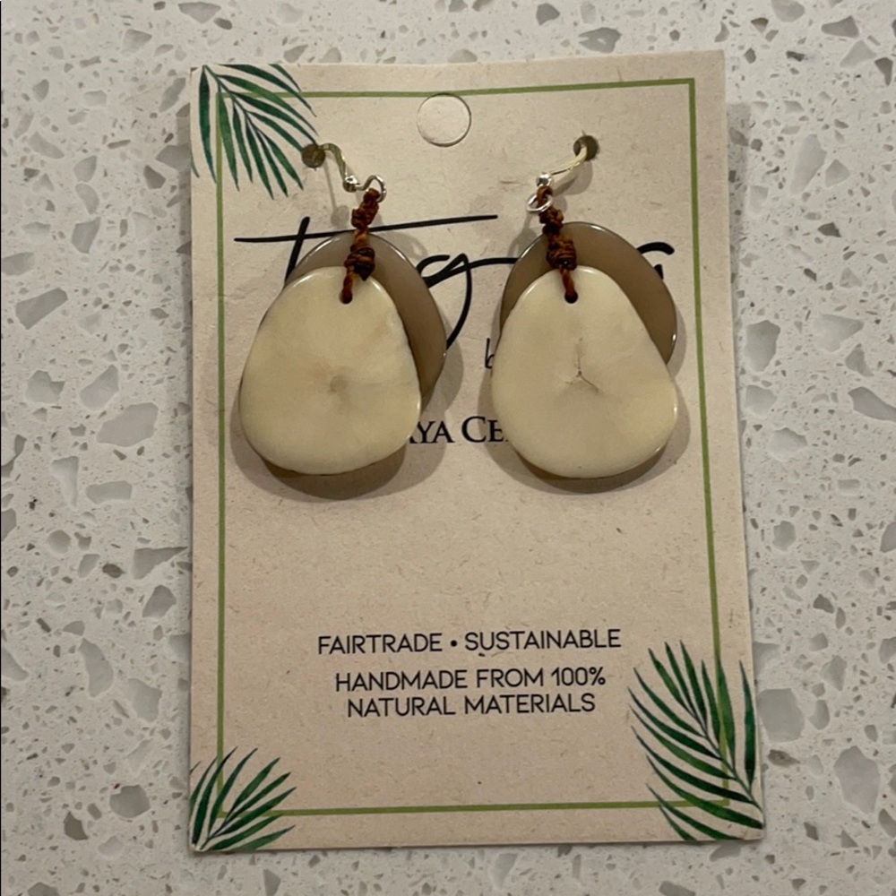 Tagua earrings by Soraya Cedeno